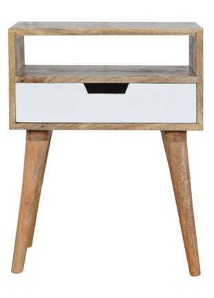 White Painted Drawer Bedside Table