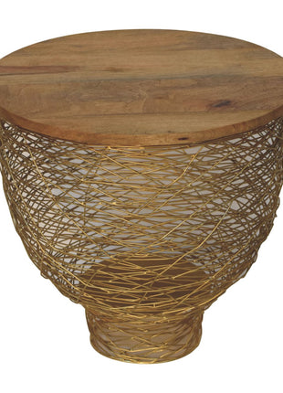 Netted Metal Side Table