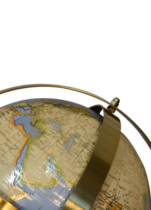 Grey Globe with Gold Frame