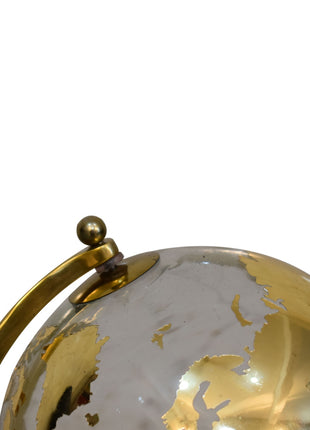 White Globe with Gold Frame