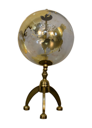 White Globe with Gold Frame