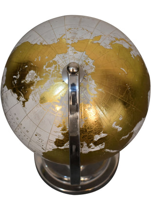 White Globe with Chrome Frame