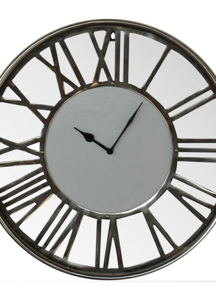 White and Chrome Wall Clock