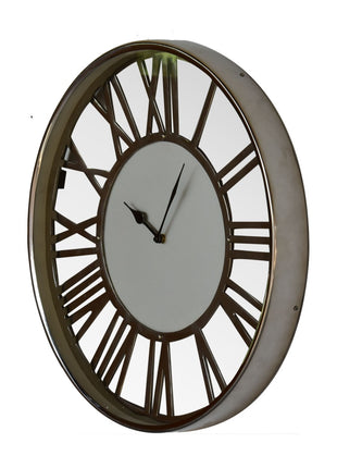 White and Chrome Wall Clock