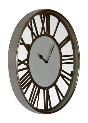 White and Chrome Wall Clock