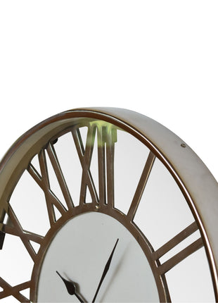 White and Chrome Wall Clock