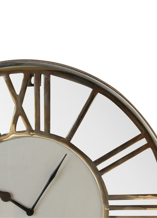 White and Chrome Wall Clock