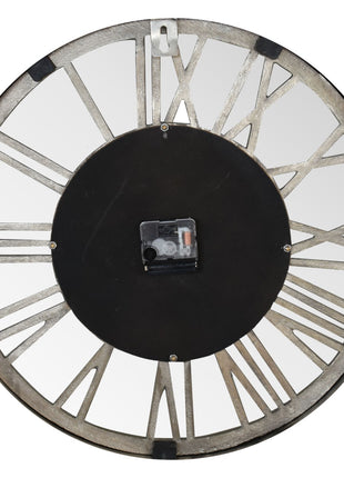 White and Chrome Wall Clock