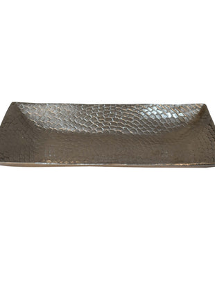 Tablett aus zerbeultem Nickel