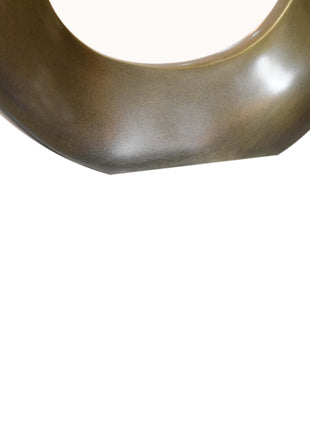 Round Vase in Nickle Antique