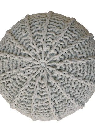 Grey Cable Pouffe