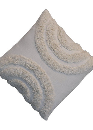 Gewölbtes weißes Kissen-Set, 2 Stück