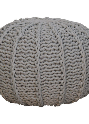 Grauer Sitzpuff mit Kabel
