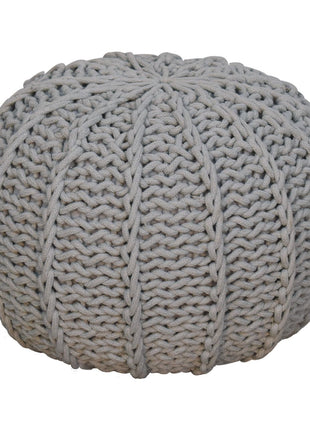 Grauer Sitzpuff mit Kabel