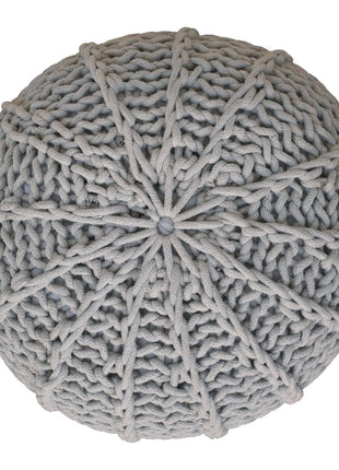 Grauer Sitzpuff mit Kabel