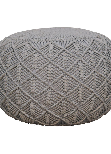 Ansley Grey Pouffe