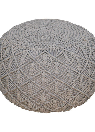 Ansley Grey Pouffe