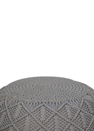 Ansley Grey Pouffe