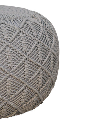 Ansley Grey Pouffe