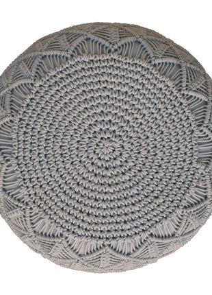 Ansley Grey Pouffe