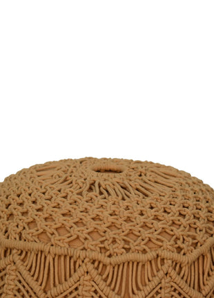 Crotchet Mustard Footstool