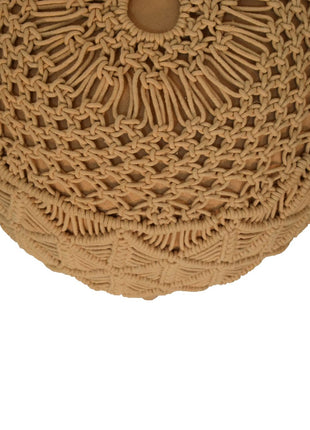 Crotchet Mustard Footstool