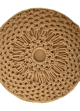 Crotchet Mustard Footstool