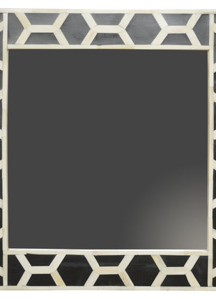Square Bone Inlay Mirror Frame
