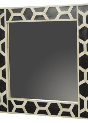 Square Bone Inlay Mirror Frame
