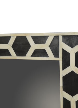 Square Bone Inlay Mirror Frame