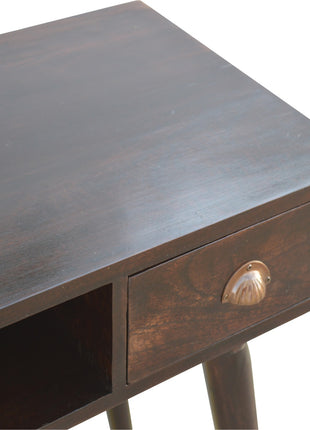 Walnut Open Shelf Writing Desk
