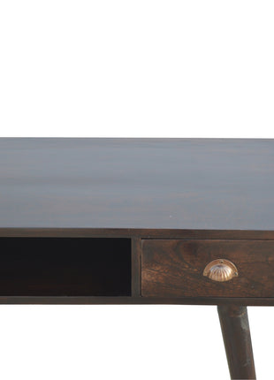Walnut Open Shelf Writing Desk
