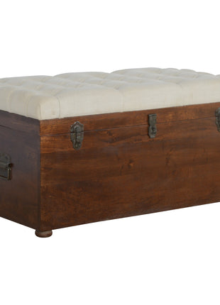 White Linen Storage Trunk