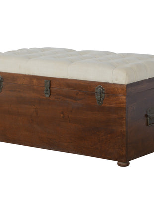 White Linen Storage Trunk