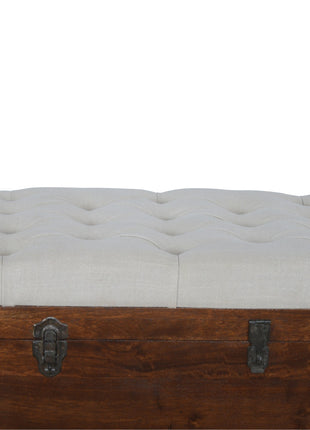White Linen Storage Trunk