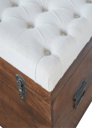 White Linen Storage Trunk