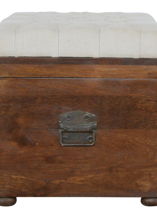 White Linen Storage Trunk