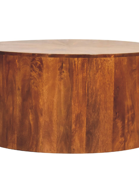 Chestnut Round Wooden Coffee Table