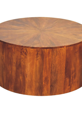 Runder Couchtisch aus Kastanienholz