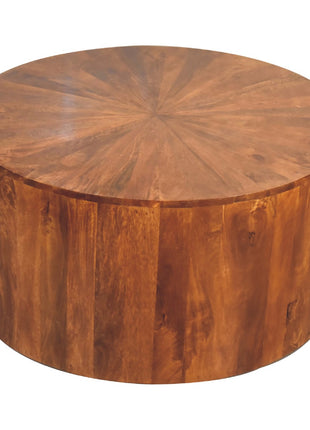 Runder Couchtisch aus Kastanienholz