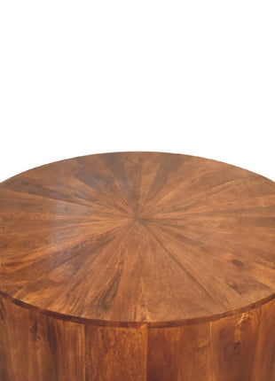 Runder Couchtisch aus Kastanienholz