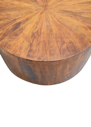 Runder Couchtisch aus Kastanienholz