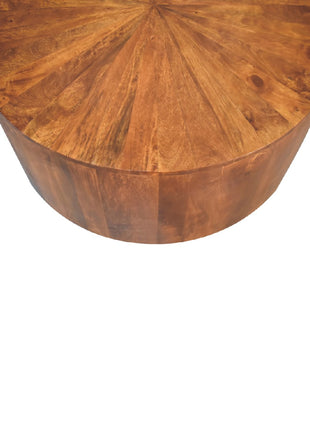 Runder Couchtisch aus Kastanienholz