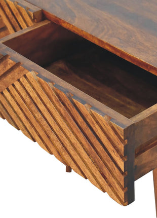 Mesa consola Lille de color castaño