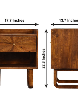 U-Chestnut Sunrise Open Bedside