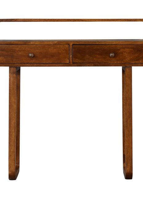 U-Curved Chestnut Console Table