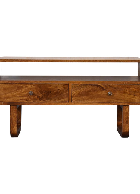 U-Shape Curve Chestnut Media Unit