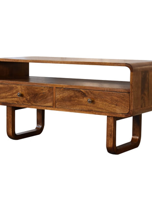 U-Shape Curve Chestnut Media Unit