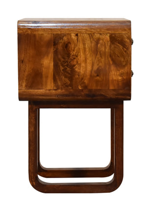 U-Curved Chestnut Bedside