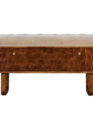 'U' Chestnut Pineapple Bench